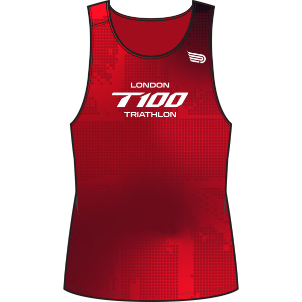 Mens London Singlet Red Thumbnail