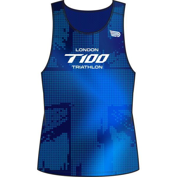 Womens London Singlet Blue Thumbnail